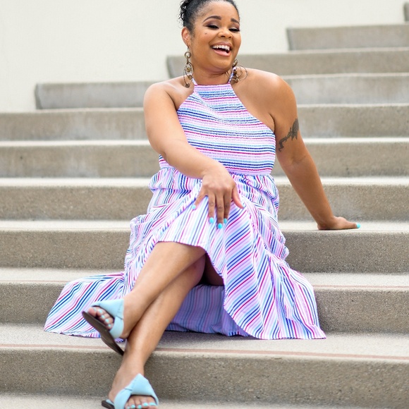 Red, White and Beautiful Midi Dress - Picture 2 of 4